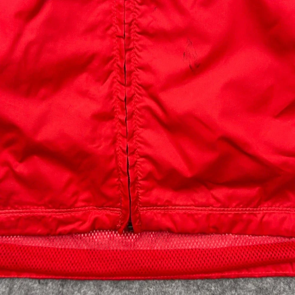 Nike Rain Jacket Mens Medium Red Foundation 12 Hooded Windbreaker Zip Soccer
